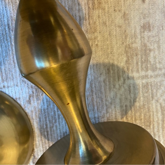 Pottery Barn Gold Candle Holders set of 2 - Picture 6 of 7